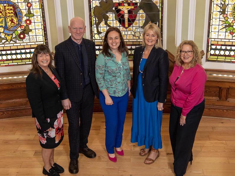 Highland Renewables Town House Inverness Sam Greer (Low Carbon) George Baxter (GreenPower and Highland TourismCIC) Kate Forbes (MSP) Yvonne Crook (Highland Tourism CIC Chair) Alda Forbes (BayWa r.e. UK Ltd) Pic Trevor Martin